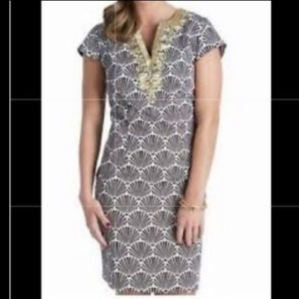 MUD PIE Black Printed Dress